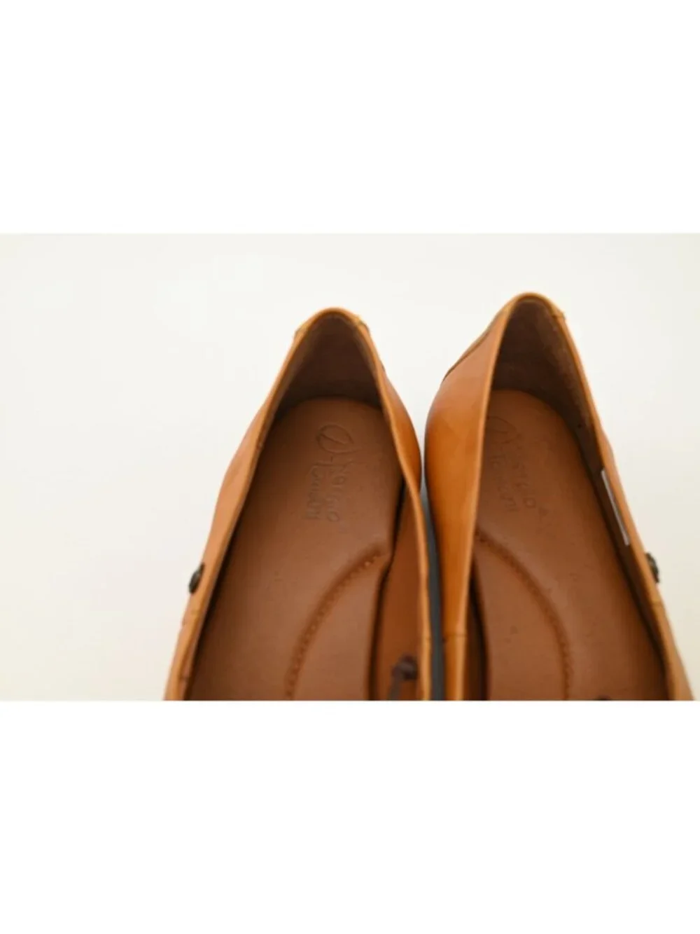 NIB Sergio Tomani Tuka Leather Slip On Shoes Sz 38 Amarillo Maiz Yellow Flats